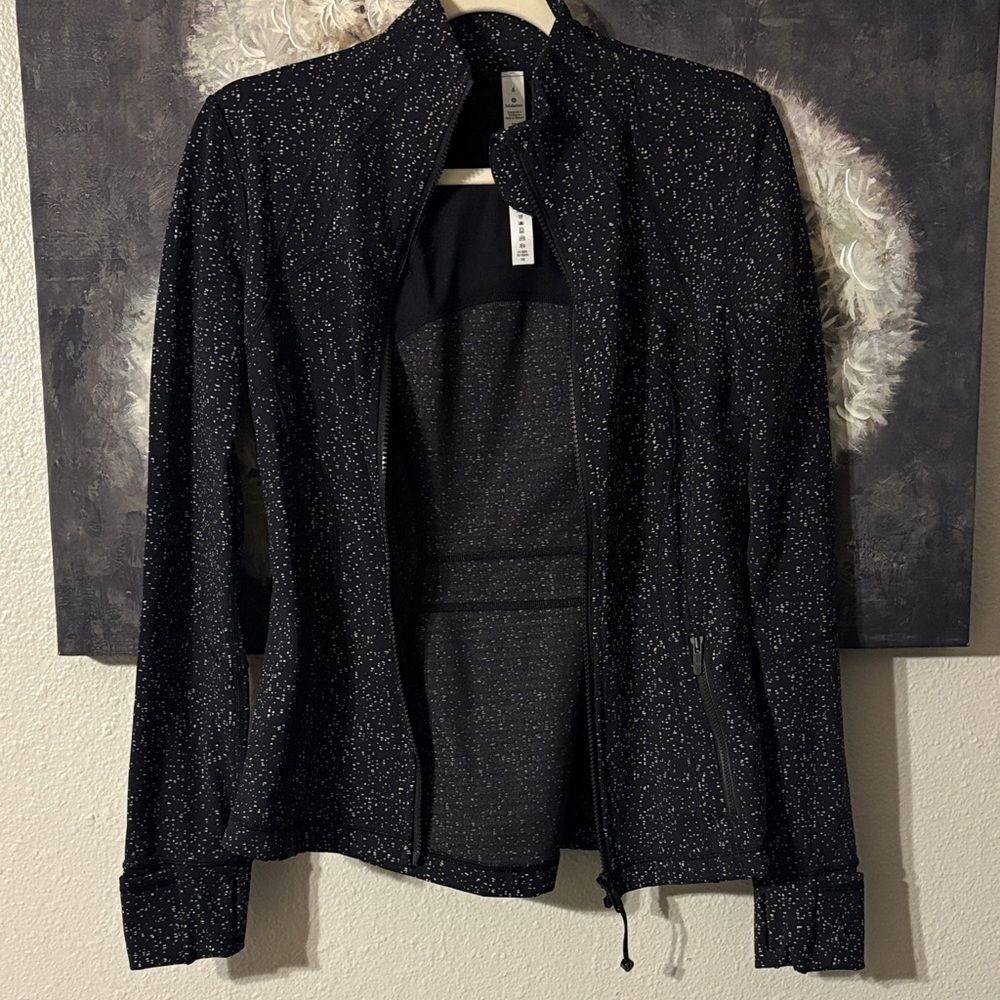 lululemon athletica Black Speckled Bomber Jacket